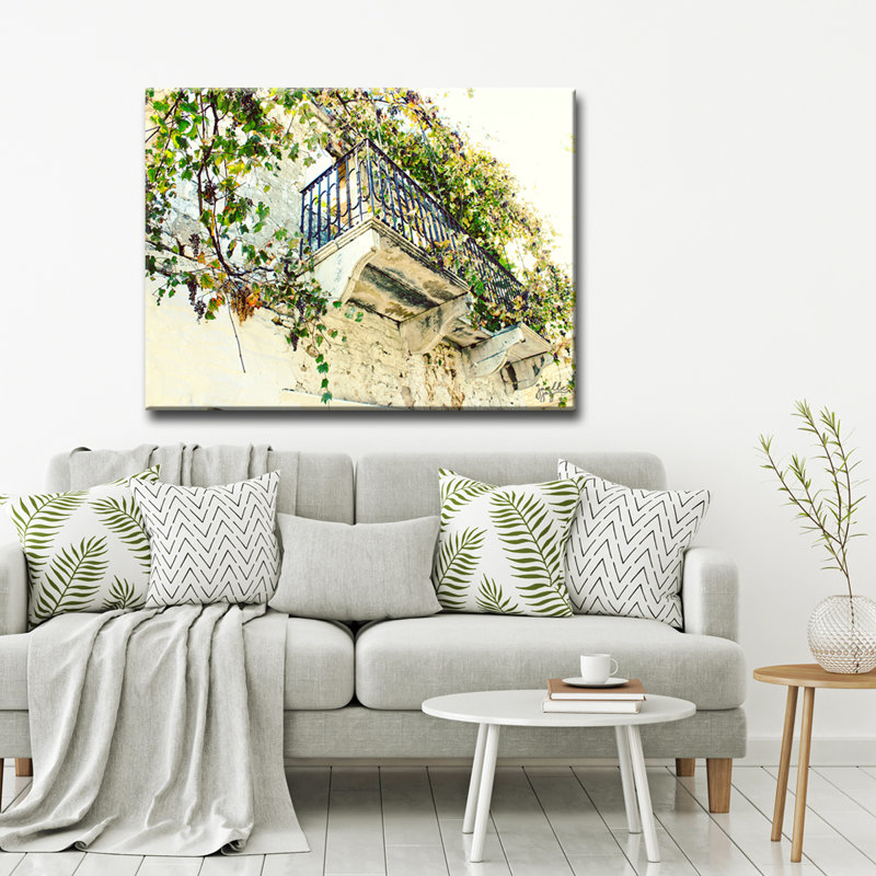 Une véritable vigne-impression sur toile, H 12 po x l 16 po