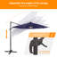 Rosell 132" Lighted Cantilever Umbrella-1874627522