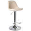 Swivel Upholstered Adjustable Height Counter Stool with Metal Frame-478110543