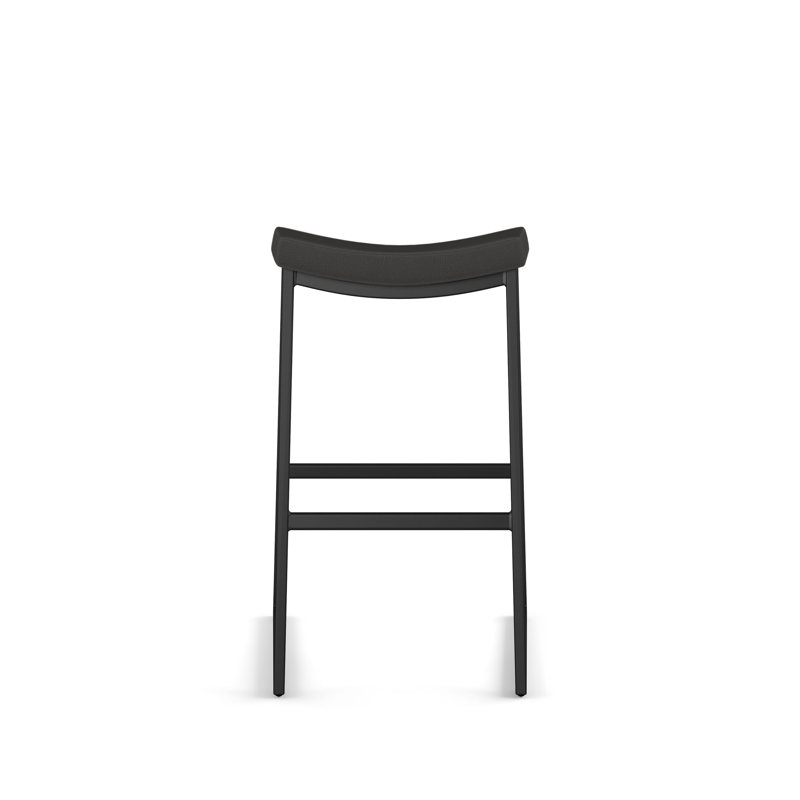 Amisco David Counter & Bar Stool, Counter Stool (26.25” Seat Height), Charcoal Black