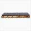 ENSEMBLE DE CHAISE LONGUE EN BOIS D'ACACIA AVEC COUSSIN LÉGÈRE (PLI ET PLI triple) - ASSORTIR LA VERSION GRIS FONCÉ-490742488