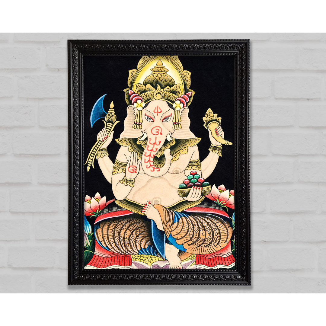 Hindu Gott Ganesha 2 - Einzelner Bilderrahmen Kunstdrucke