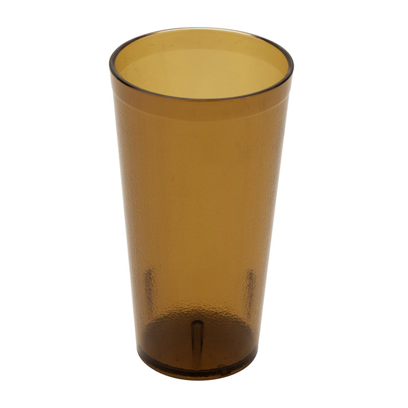 GET Gobelets de restaurant en plastique robustes, Verre à vin sans pied, Brun