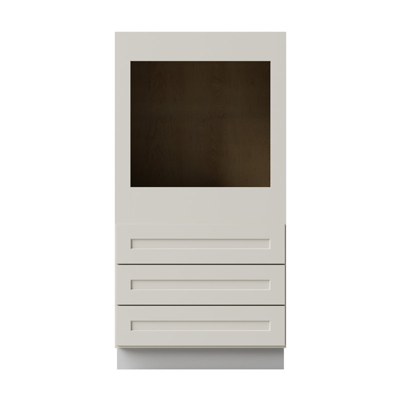 Armoire de cuisine en bois massif prête à assembler, Crème Shaker