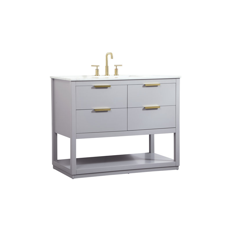 Ensemble de meuble-lavabo simple 42 po Felicity, Gris