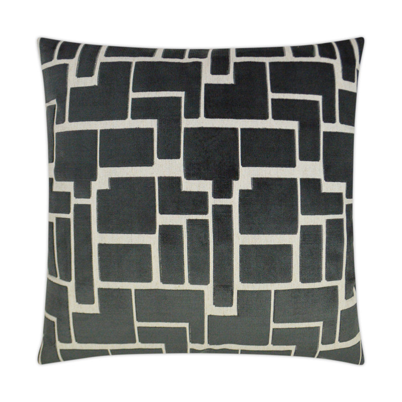 Aura Throw Pillow, Charcoal, Square 24"