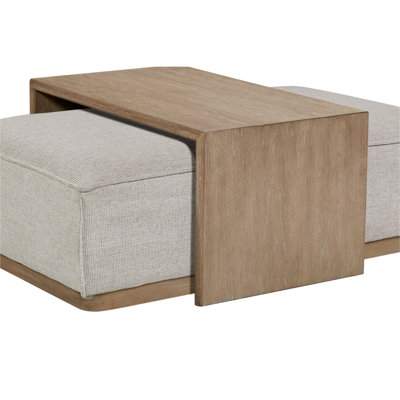 Ottoman & Tray Table - Gray