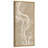 Flowing Harmony II – Organic Beige Abstract Fluid Line Design - Large Framed Canvas Master Bedroom Wall Art Print-259723164-259723171