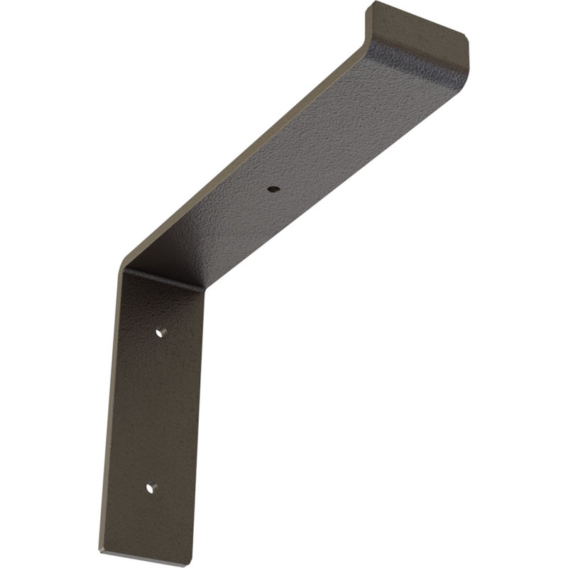 Support de tablette en acier, Bronze foncé martelé, H 7 po x l 2 po x P 10 po