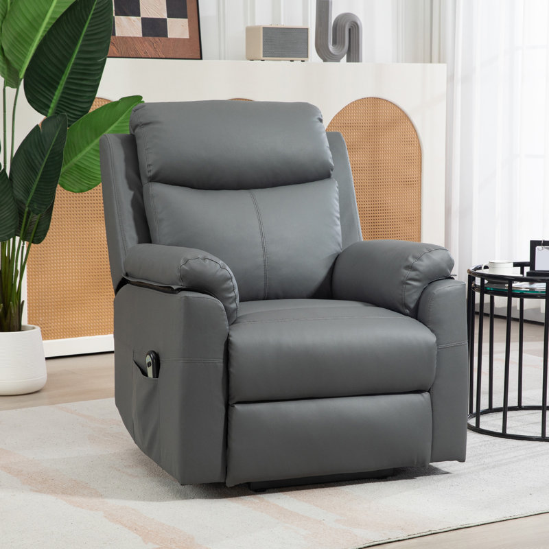 Crooksville 83cm Wide Standard Recliner, Charcoal Grey