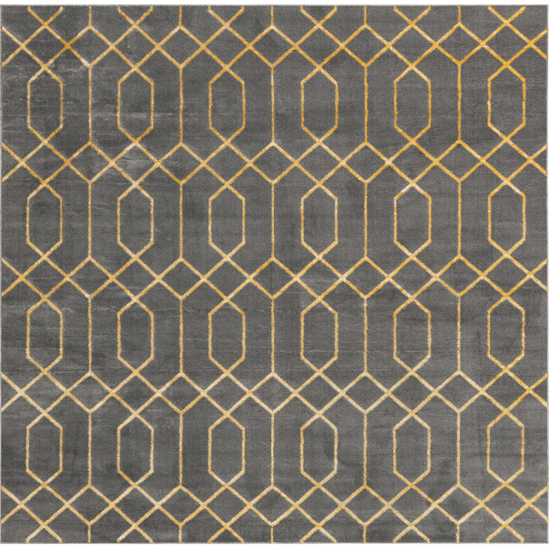 Corando Geometric Indoor Rug, Square 7'10"