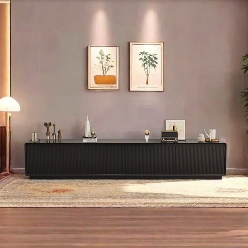 Modern minimalist grid design sense TV cabinet, 94.48"