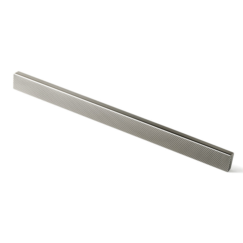 Diamant - Poignée d'armoire longue à motifs, 7 9/16", Nickel satiné