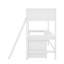 Lit mezzanine simple avec tablettes et bureau