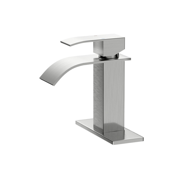 6" CUPC Certified Harlow Single Handle Bathroom Sink Faucet, Brushed Nickel