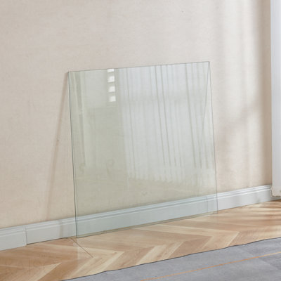 Tempered Clear Glass Top.80cm Square