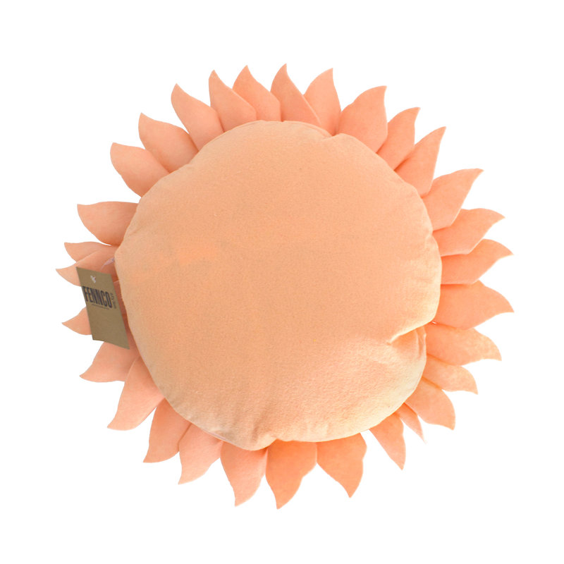 Ruffled Throw Pillow, Orange/Green