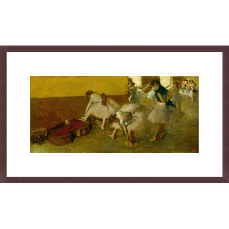 «Dancers in the Green Room» par Edgar Degas, impression giclée encadrée, H 13,08 po x l 21,75 po