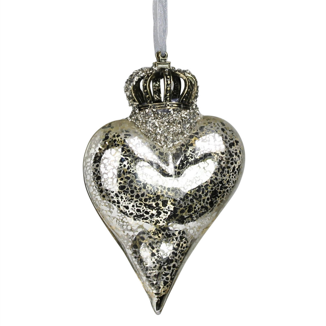 Crowned Heart Hanging Figurine Ornament The Holiday Aisle® 