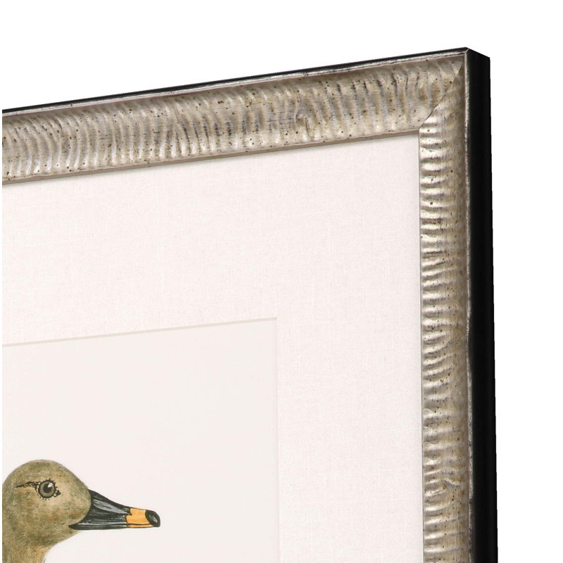 Bean Goose Silver Framed Print Wall Art