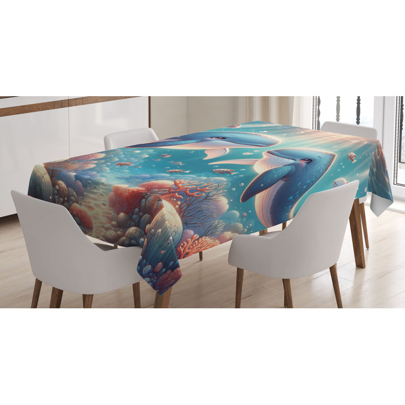 Dagenham Rectangle No Pattern Microfiber Tablecloth, 70" Rectangle