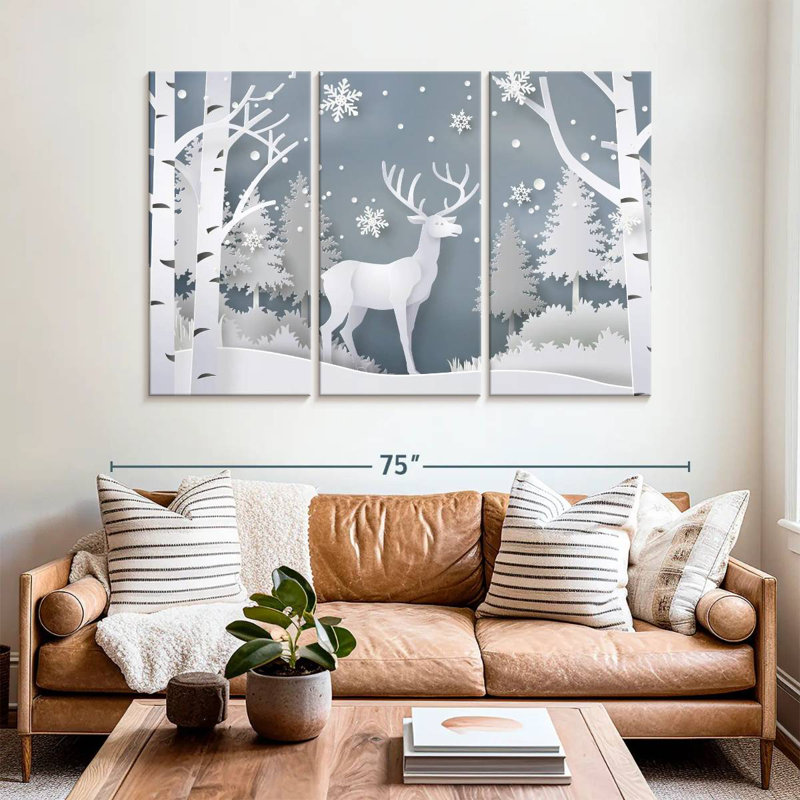 Snow White Deer, 42" H x 65" W