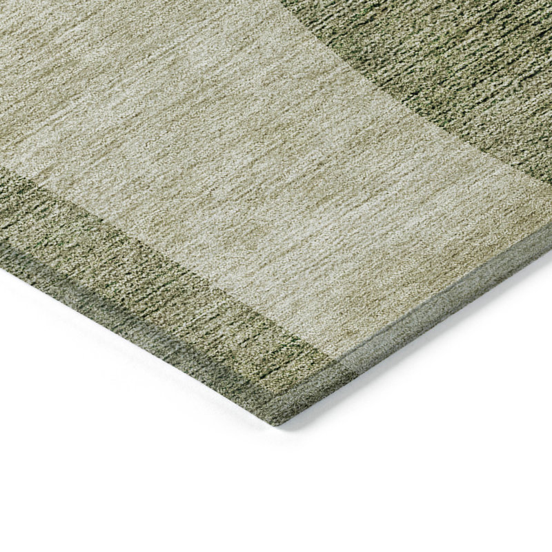 Tapis beige intérieur / extérieur lavable à la machine Fargo ACN657, Rectangle 9 pi x 12 pi