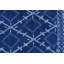 Tapis bleu en coton tissé à plat à la main à motif géométrique Crickhollow-891674796