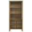Vitrine 4 portes brun clair vieilli