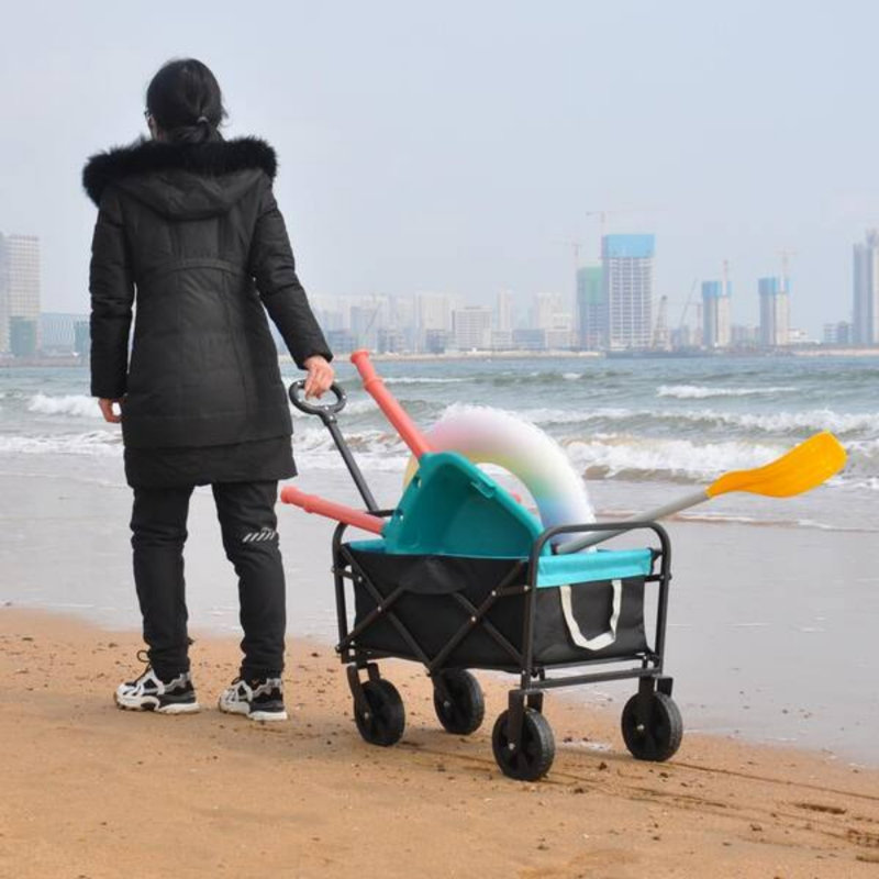 Mini chariot de plage pliable, Bleu