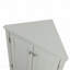 Armoire de rangement triangulaire grise avec tablettes réglables, armoire de plancher autoportante pour la cuisine à domicile