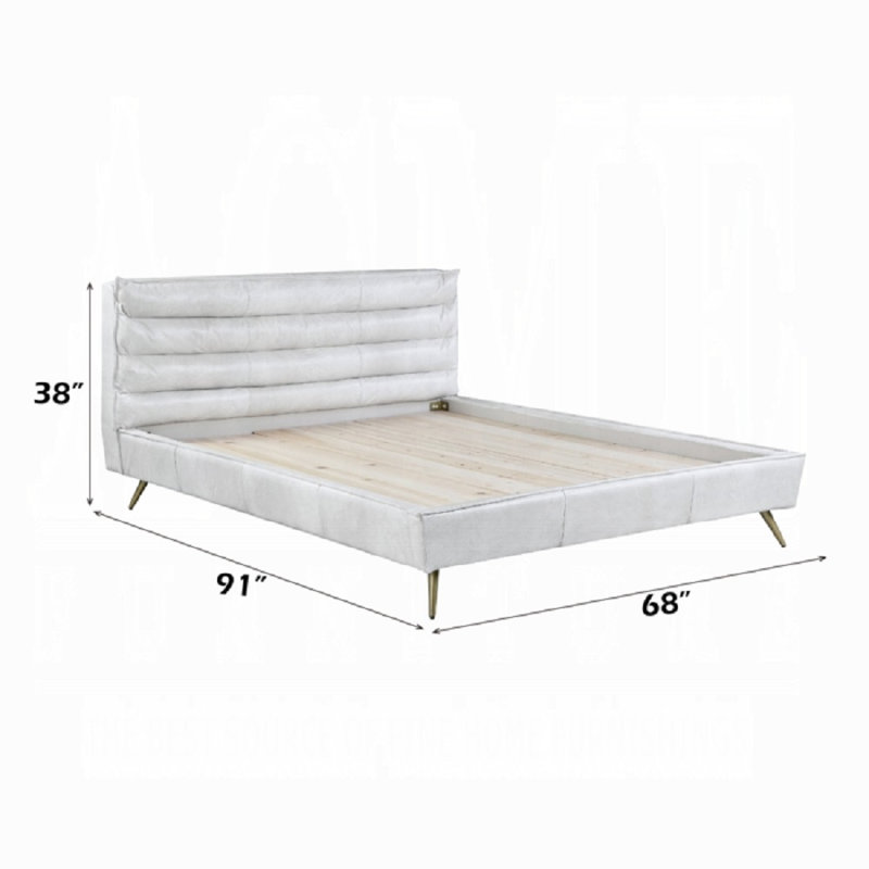 Doris Queen Bed, White, Queen