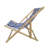 Populus Wood Sling Chair With Blue Stripe - Folding Chair, Dark Color, 34.72 In. Height, 25.2 Package Width, 220 Lbs Capacity For Pool Area Lounge 7.76 Lb Weight