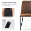 Modern Linen/Suede Upholstered Dining Chairs Diamond Quilted with Black Metal Legs (Set of 2/4)-199540852-199540854