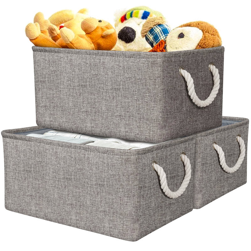 Longshore Tides Decorative Basket, Grey