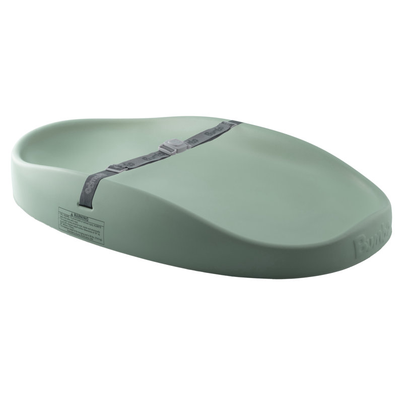 Hemlock Green Ergonomic Foam Baby Changing Pad with Safety Belt