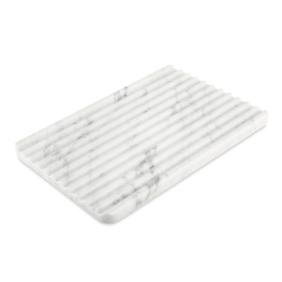Rectangle Natural Marble Tray,Bianco Carrara