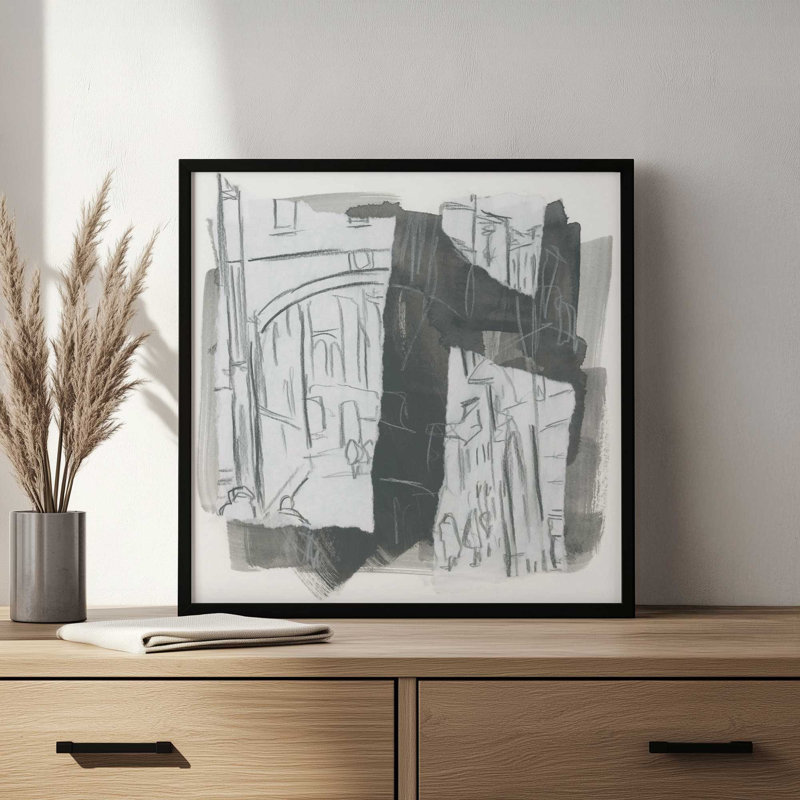 Street Shadows I by June Erica Vess Art Print, 12" H x 12" W, Gold