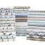 Très grand drap imprimé, tissu à chevrons gris 4 pièces, flanelle 100% coton, doux au toucher, drap-housse élastique, facile d'entretien