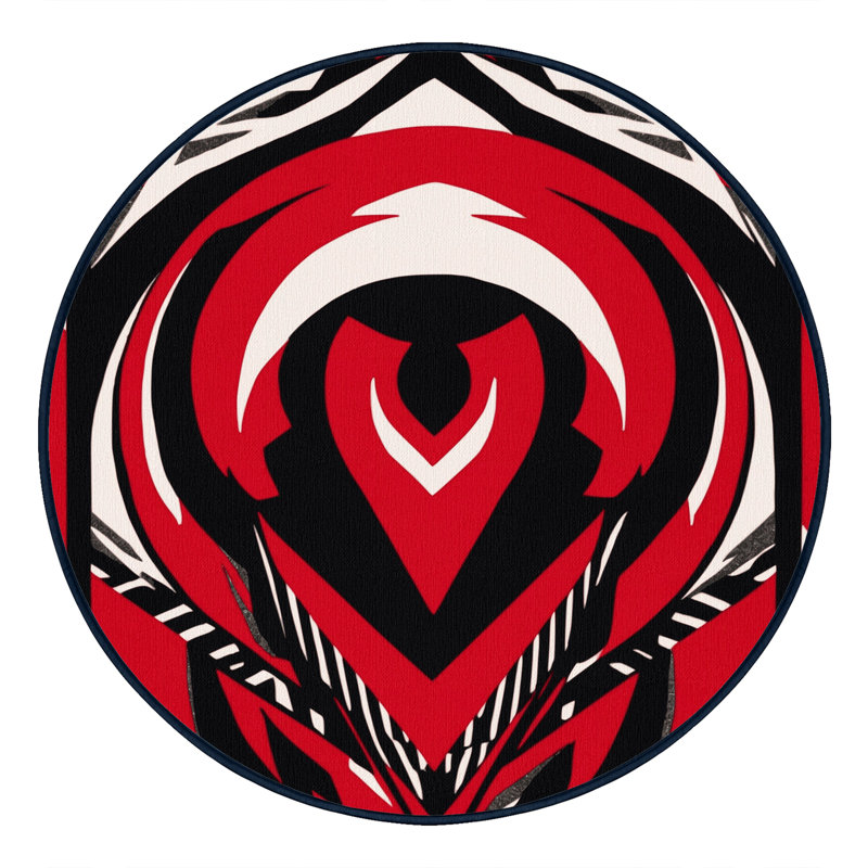 Ruby Noir Rug, Round 7'