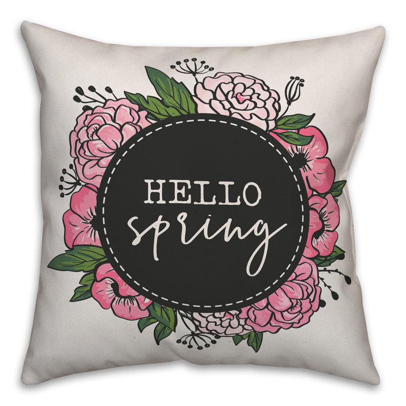 Hello Throw Pillow, 18" x 18"
