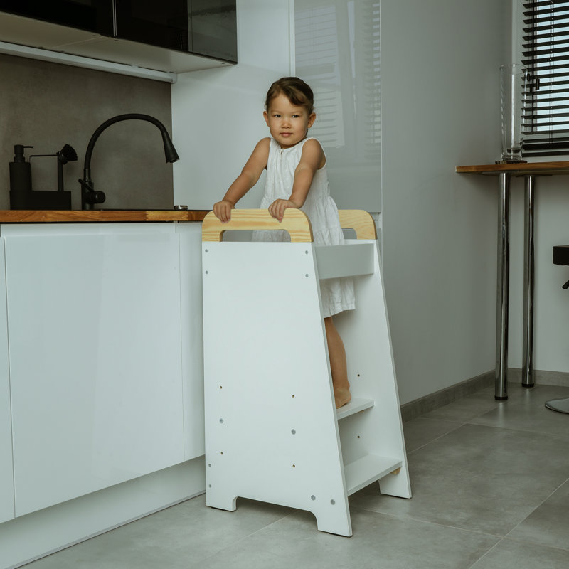 Kitchen Tower, White/Pine
