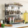 Adjustable 3-Tier Spice Rack Organizer For Cabinet - Heavy-Duty Rust-Proof Metal Kitchen Storage Shelf For Pantry And Bathroom