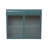 Army Green 2-Door Wall-Mounted Metal Storage Cabinet With Tempered Glass Doors & Shelves For Bathroom-103370023