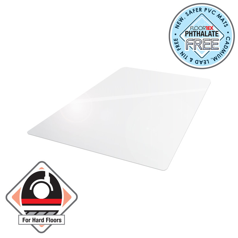 Advantagemat® Vinyl Rectangular Chair Mat for Hard Floor - 48" x 60", 48" W x 60" D
