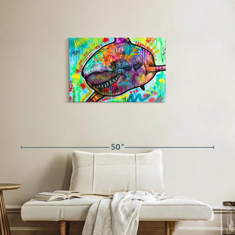 Colorful Shark, 20" H x 30" W