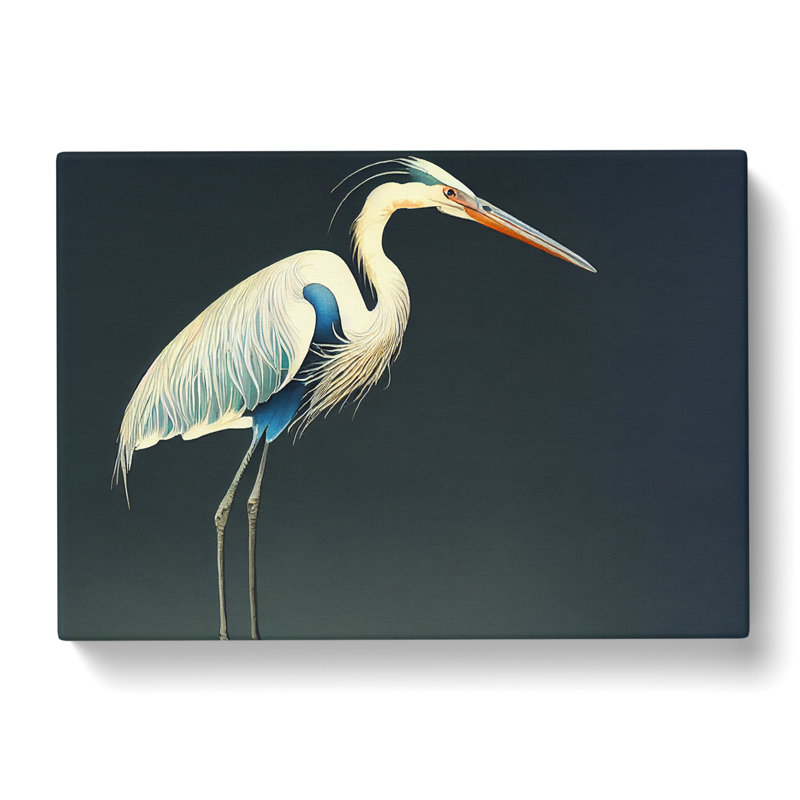 Heron Bird Watercolour Vol.3 - Wrapped Canvas, 35cm H x 50cm W x 3cm D
