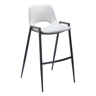 Desi Black Upholstered Counter Stool