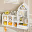 Kids Bookshelf, House-Shaped Versatile Storage for Books/Toys, Adjustable Placement, Easy Assembly | White | MDF