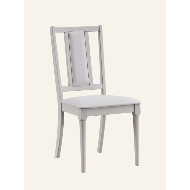 Ensemble de 2 chaises d'appoint Marta en lin et finition naturelle beige
